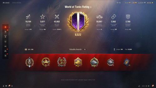 Wot world tanks account - eu,