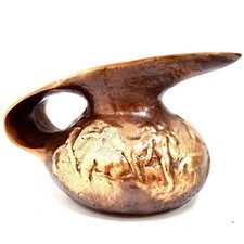 Kanne Horst Dalbeck Bronze massiv 2236 g Krug Gießkanne Vintage Vase pitcher