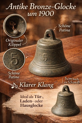 Antike bronze glocke 1850 1900 - bronze,