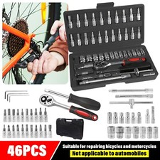 46tlg Steckschlüsselsatz 1/4"Nusssätze Knarrenkasten Ratschenkasten Werkzeug DE
