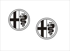 2x Alfa Romeo Zeichen 10x10 cm