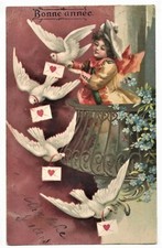 AK Neujahr, Prägekarte, Kind