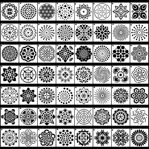 Mandala schablonen stück - mandala-schablonen,, 56