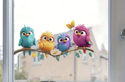 Vögel vogel fensterbild - vögel,