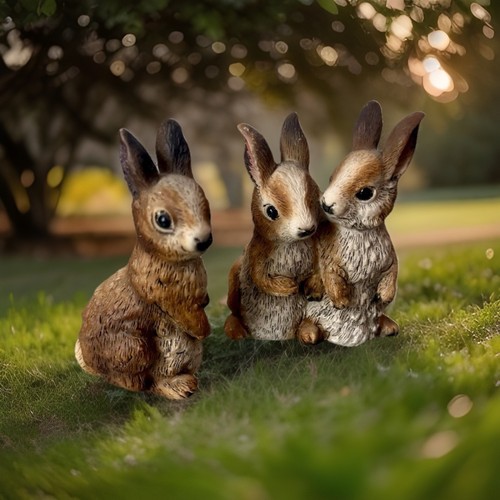 Hasenfamilie handbemalte - hasenfamilie, –