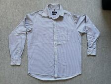 Gilberto Hemd Gr. 43 Business weiß gestreift lange Ärmel 100% Baumwolle 
