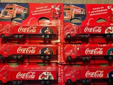 Konvolut von 6 Werbetrucks 1:90 (?) „Coca Cola Weihnachtstruck“