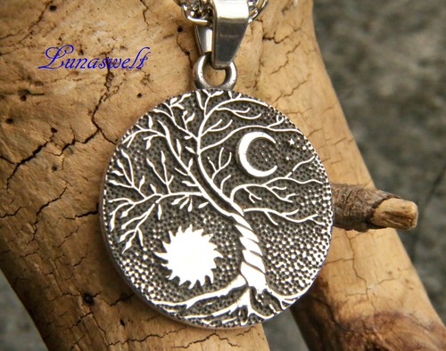 Amulett lebensbaum mit sonne - amulett,