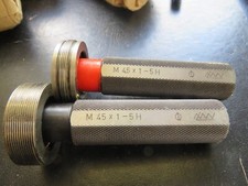 2 x Gewinde Lehrdorn M 45 x 1 - 5H Feingewinde Gewindelehrdorn LMW NEU #LB4-8#