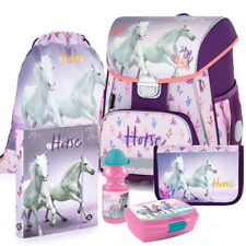 Pferde Horse Schulranzen Tornister Ranzen Schulrucksack Set 6 teilig.