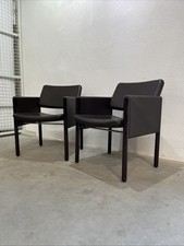 2er-Set Knoll Lederstuhl Konferenzstuhl Besucherstuhl Sessel Vintage Original