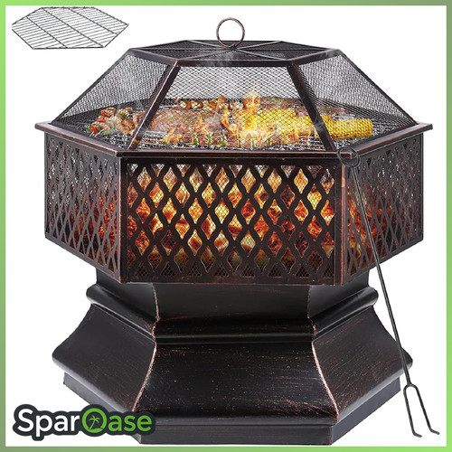 Feuerschale mit grillrost - mit,