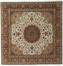Original Perserteppich Tabriz 50Raj mit Seidenanteil 259 cm x 249 cm Top Zustand