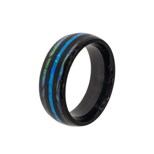 Ring mehrfarbig opaloptik blau - ring,