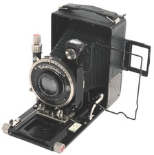 Voigtlander Bergheil 6,5x9cm GREEN de luxe film camera w. Heliar 4,5/12cm lens