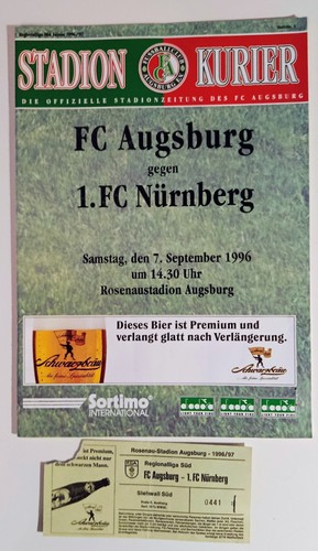 Programm augsburg 1 fc - fc,