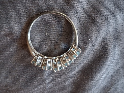 8ct weißgold ring - 8ct, aquamarin