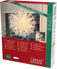 Weißer Papierstern mit Mustern 51 x 51 cm Konstsmide 2939-200