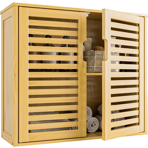 Bambus wandschrank badezimmer - bambus,