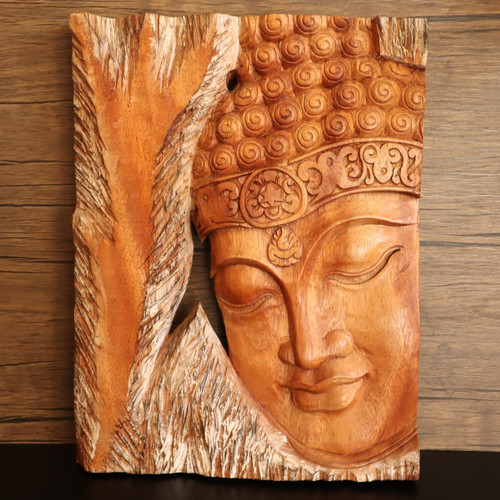 Buddha gesicht teak - teak, holz