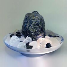 Zimmerbrunnen, Edelsteinbrunnen Leticia Sodalith inkl. Pumpe und Beleuchtung