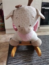 Schaukelpferd -Schaukeltier - Nattou - Farbe : Weis-Rosa-Pink