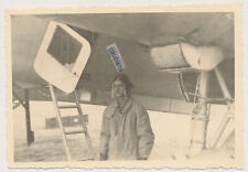 Foto Luftwaffe Pilot vor Flugzeug Do 17 (7558a)