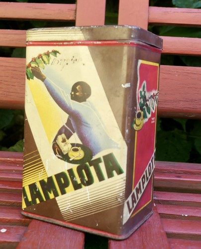 Alte blechdose lamplota kaffee - blechdose,