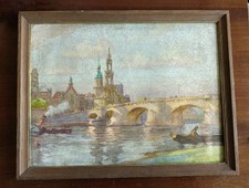 Rudolf Poeschmann Kunstdruck Dresden Augustusbrücke Schloß