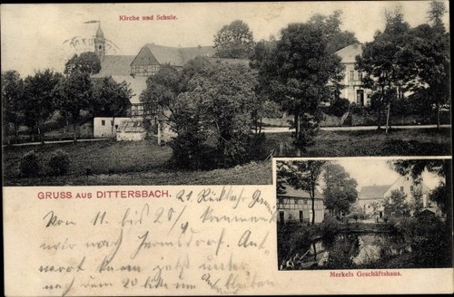 Dittersbach frauenstein im - ak,