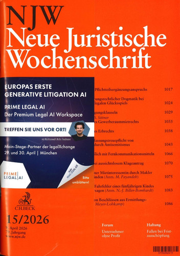 Njw 2026 neue juristische - njw,