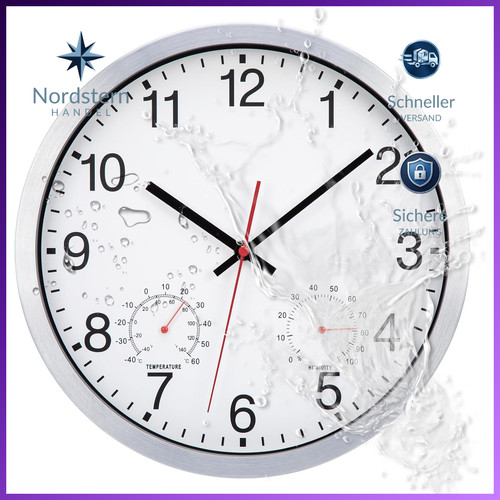 Wanduhr 30cm groß - groß, wasserdicht