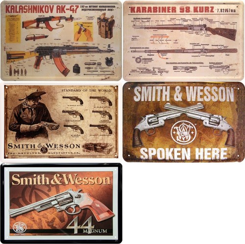 Blechschild 20x30 waffen - 20x30,