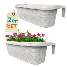 2er Set Blumen Kasten Balkon