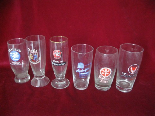 Kleine alte biergläser - 6,