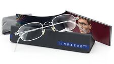 LINDBERG Brille Aquila 45-19 Col ST Air Titanium Rim Silver Satin Matt Wire S/M