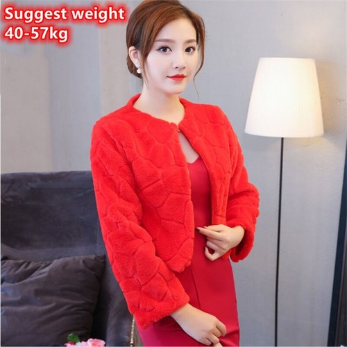 Damen kunstfell jacke bolero - damen,