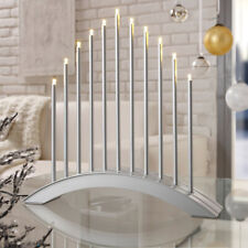 LED Lichterbogen Advent Weihnachtsleuchter Brücke  XMAS Chrom SL19-1 Dekoleuchte