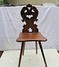 Antiker Holz Stuhl Bauernstuhl