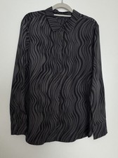 Damen Bluse von Opus Gr.40 anthrazit-schwarz