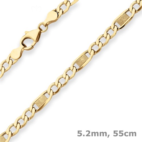 2mm fantasiekette goldkette - 5,2mm,
