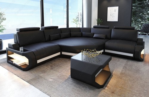Eck sofa couch - couch, leder
