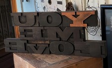 "YOU ME LOVE" Holzbuchstaben Drucklettern Lettern Vintage shabby chic wood