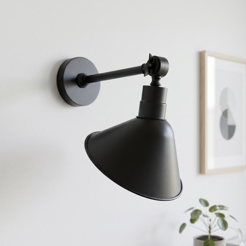 Matte schwarze wandleuchte - schwarze,