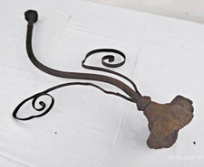 Historische antike Eisenguss Hoflampen Halterung, Gestänge aus Frankreich. (3)