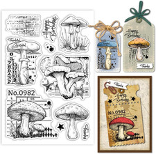 Vintage Silikonstempel Pilze