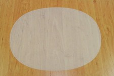 Tischunterlagen-Set transparent oval, 4-teilig, abwaschbar, Tischset, Platzset