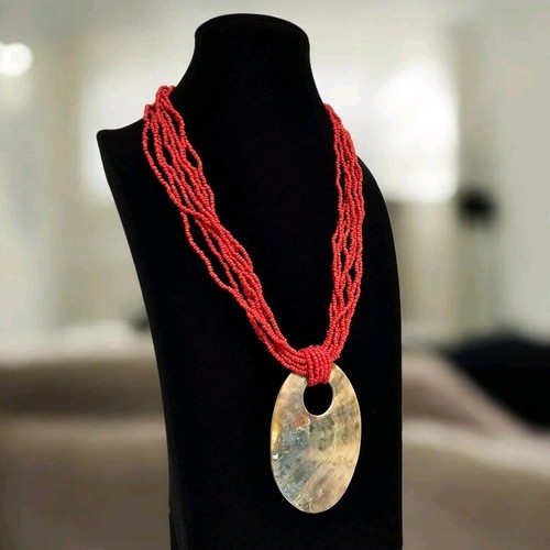 Vintage collier kette perlmutt - collier,