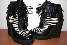 LUXUS EMMA COOK FOR TOPSHOP PONYFELL BOOTS  STIEFELLETTE  gr  37 wie NEU