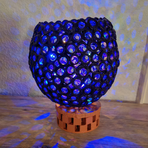 Akzentlampe aus papier blaue - akzentlampe, /blaue